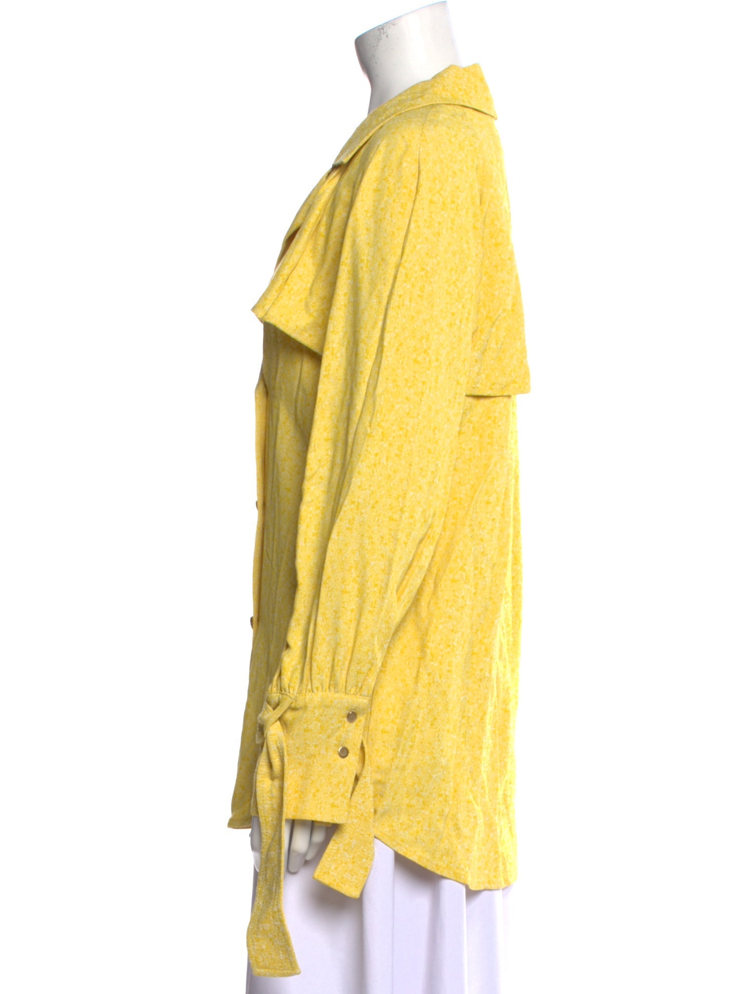 Lela Rose Long Sleeve Button-Up Top