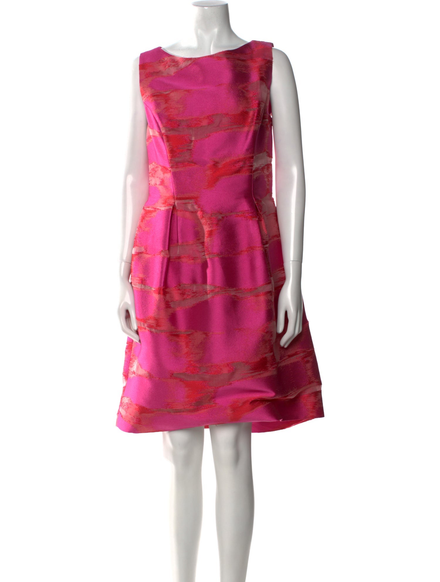 Lela Rose Printed Knee-Length Dress