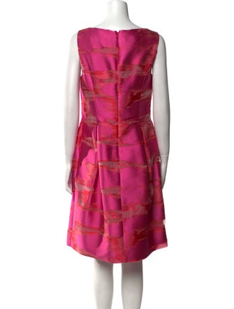 Lela Rose Printed Knee-Length Dress