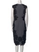 Lela Rose Lace Pattern Midi Length Dress