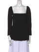 Lela Rose Wool Square Neckline Blouse