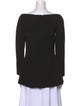 Lela Rose Wool Square Neckline Blouse
