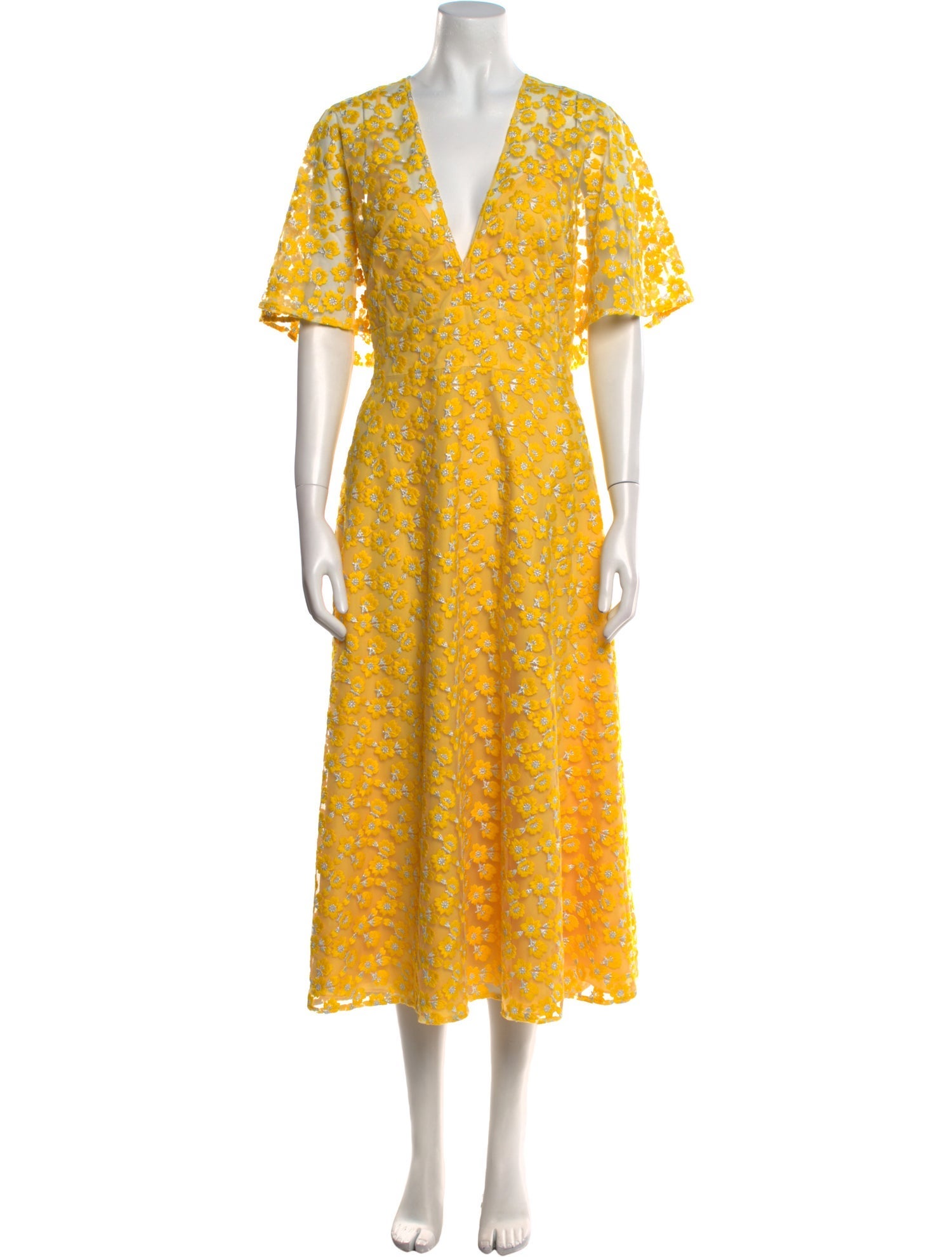 Lela Rose Floral Print Long Dress w/ Tags