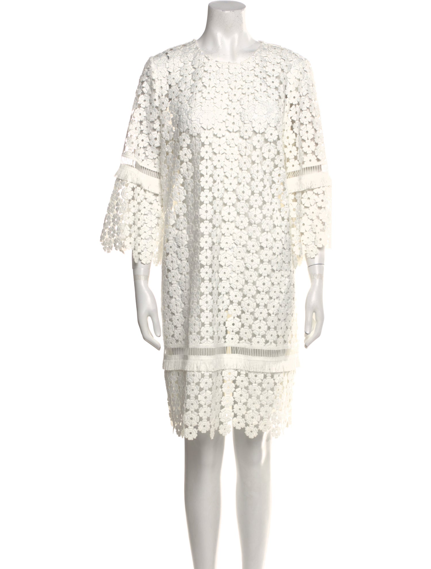 Lela Rose Lace Pattern Knee-Length Dress