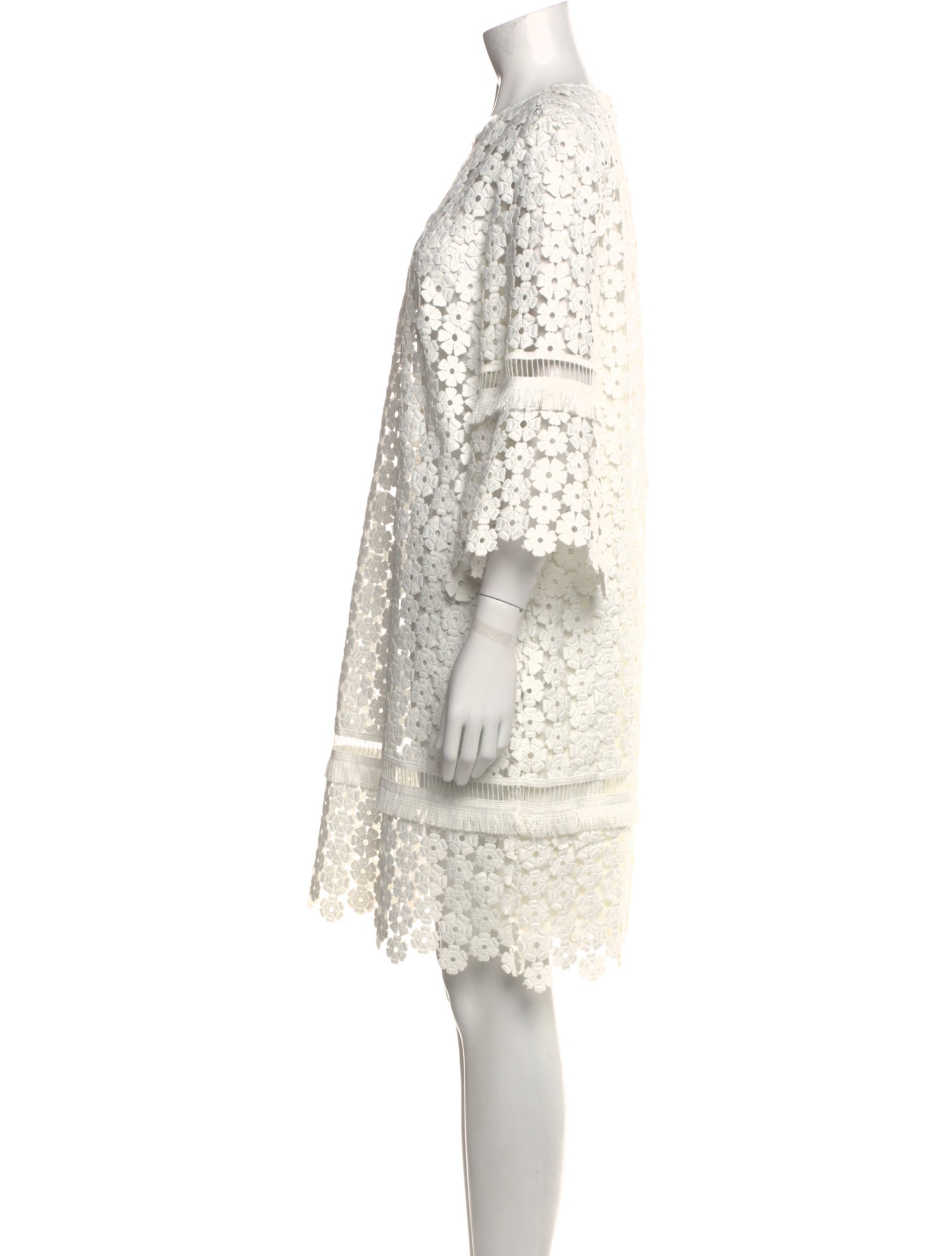 Lela Rose Lace Pattern Knee-Length Dress