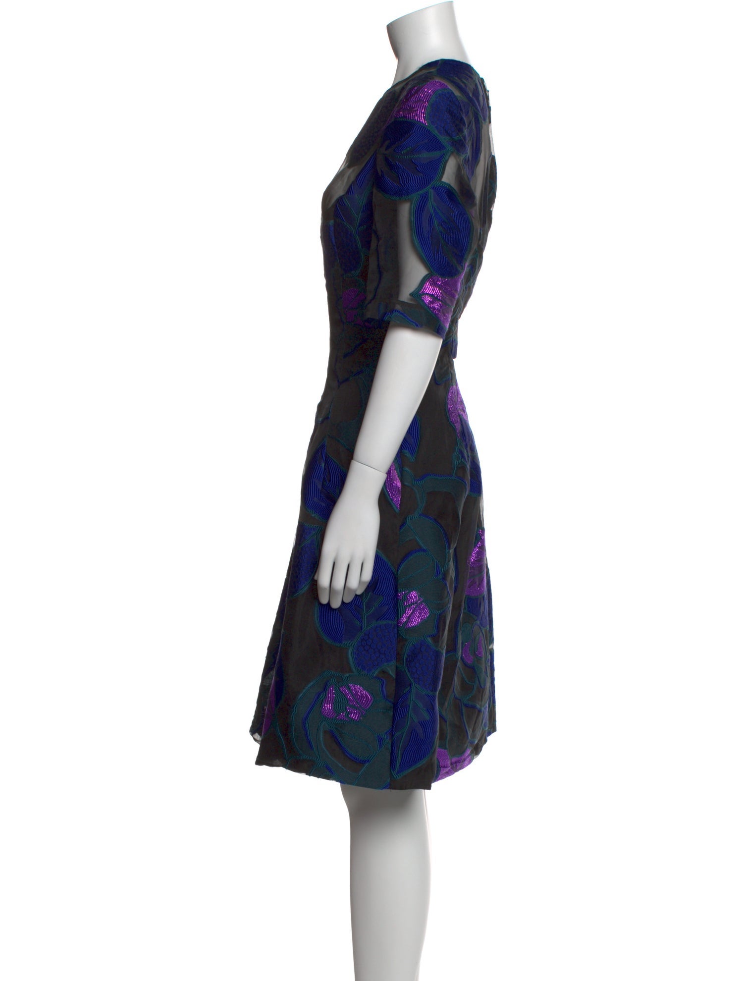 Lela Rose Printed Knee-Length Dress w/ Tags