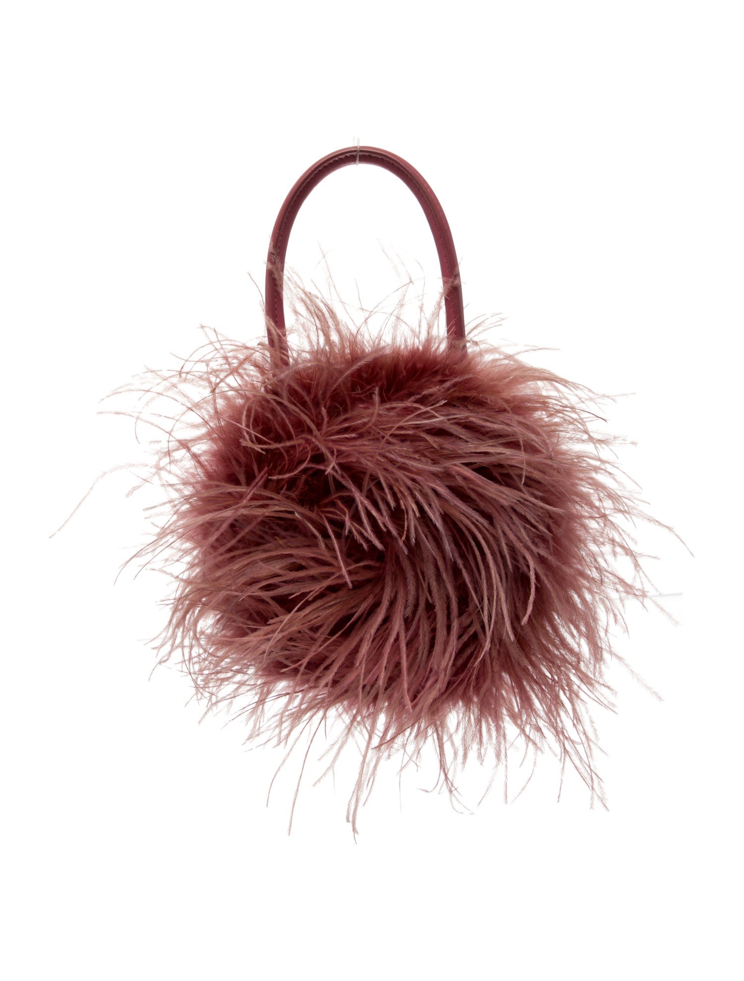 Loeffler Randall Ostrich Feather Top Handle Bag