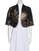 Lela Rose Floral Print Evening Jacket