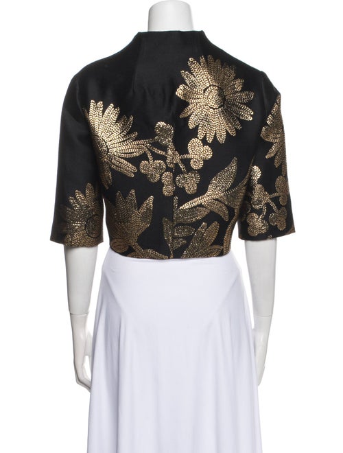 Lela Rose Floral Print Evening Jacket