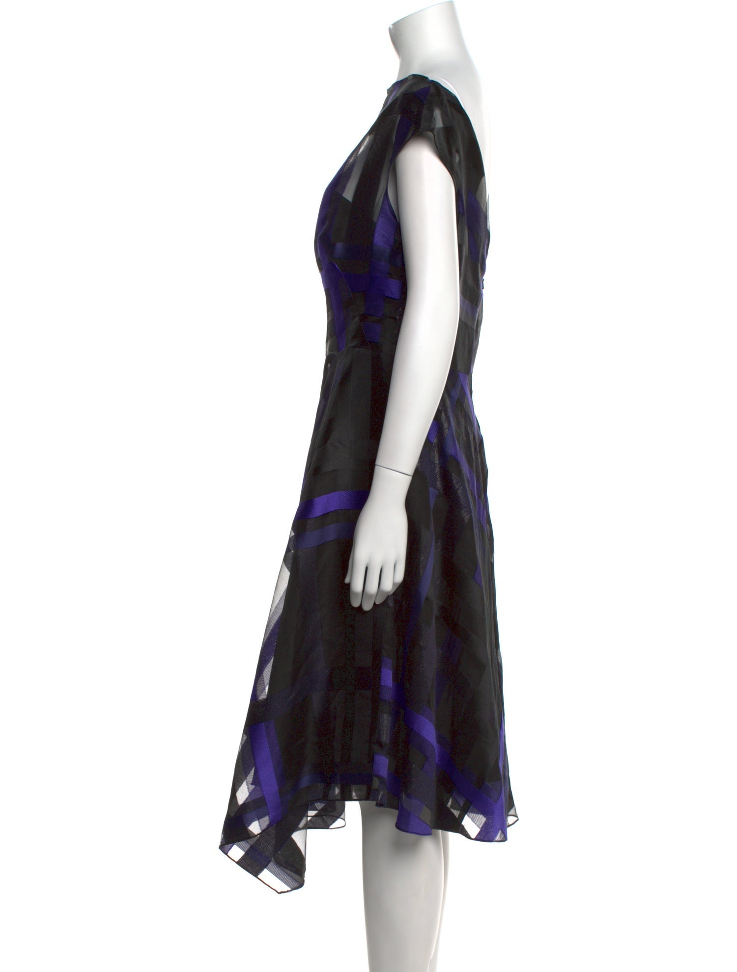 Lela Rose Printed Midi Length Dress