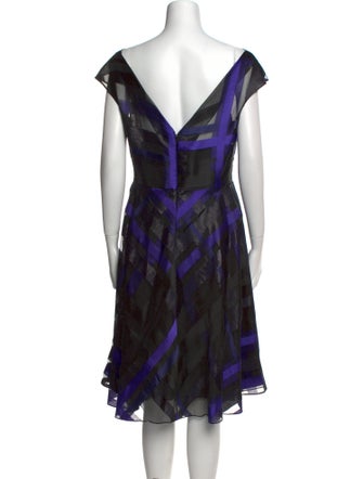 Lela Rose Printed Midi Length Dress