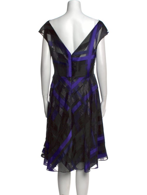 Lela Rose Printed Midi Length Dress