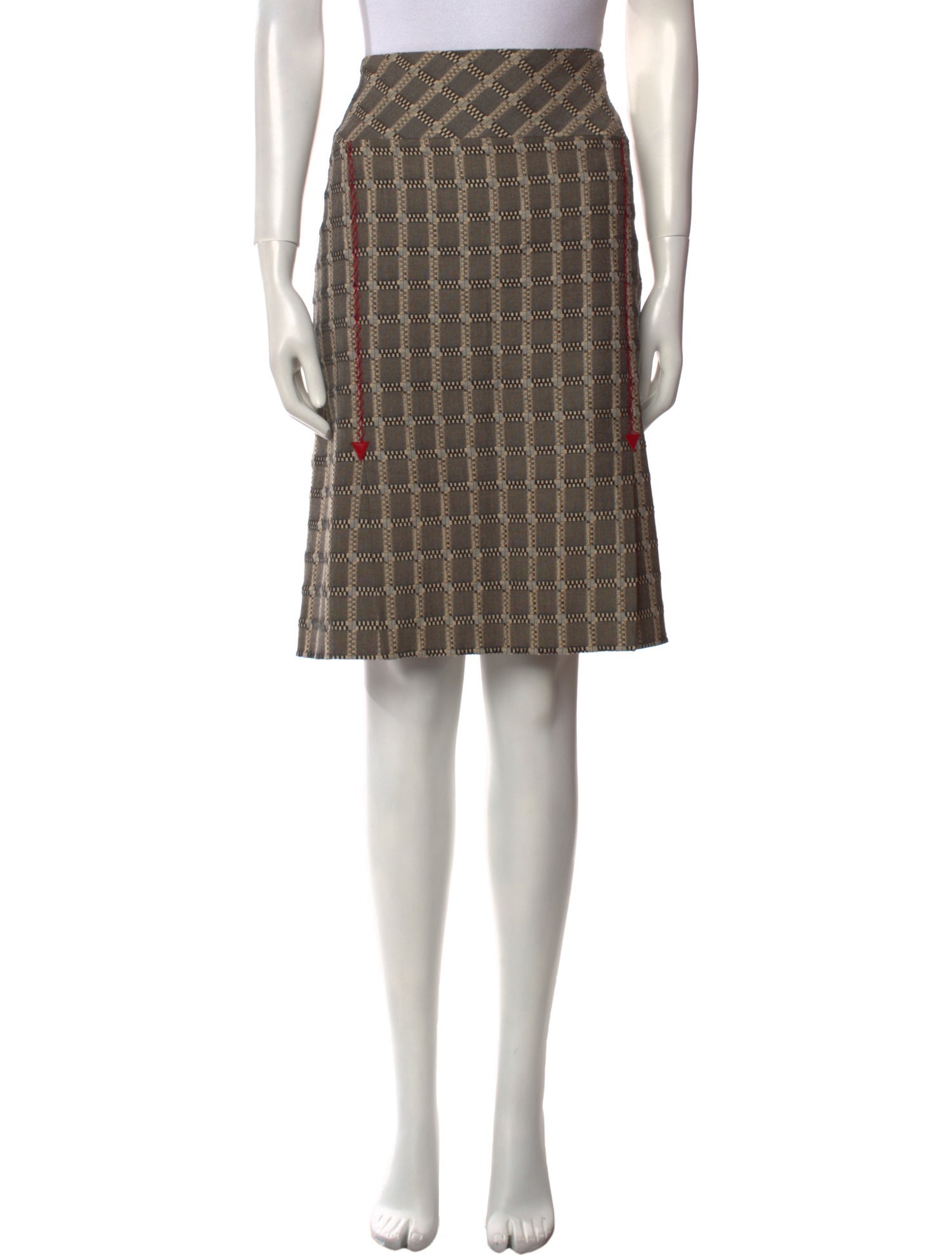 Lela Rose Printed Knee-Length Skirt