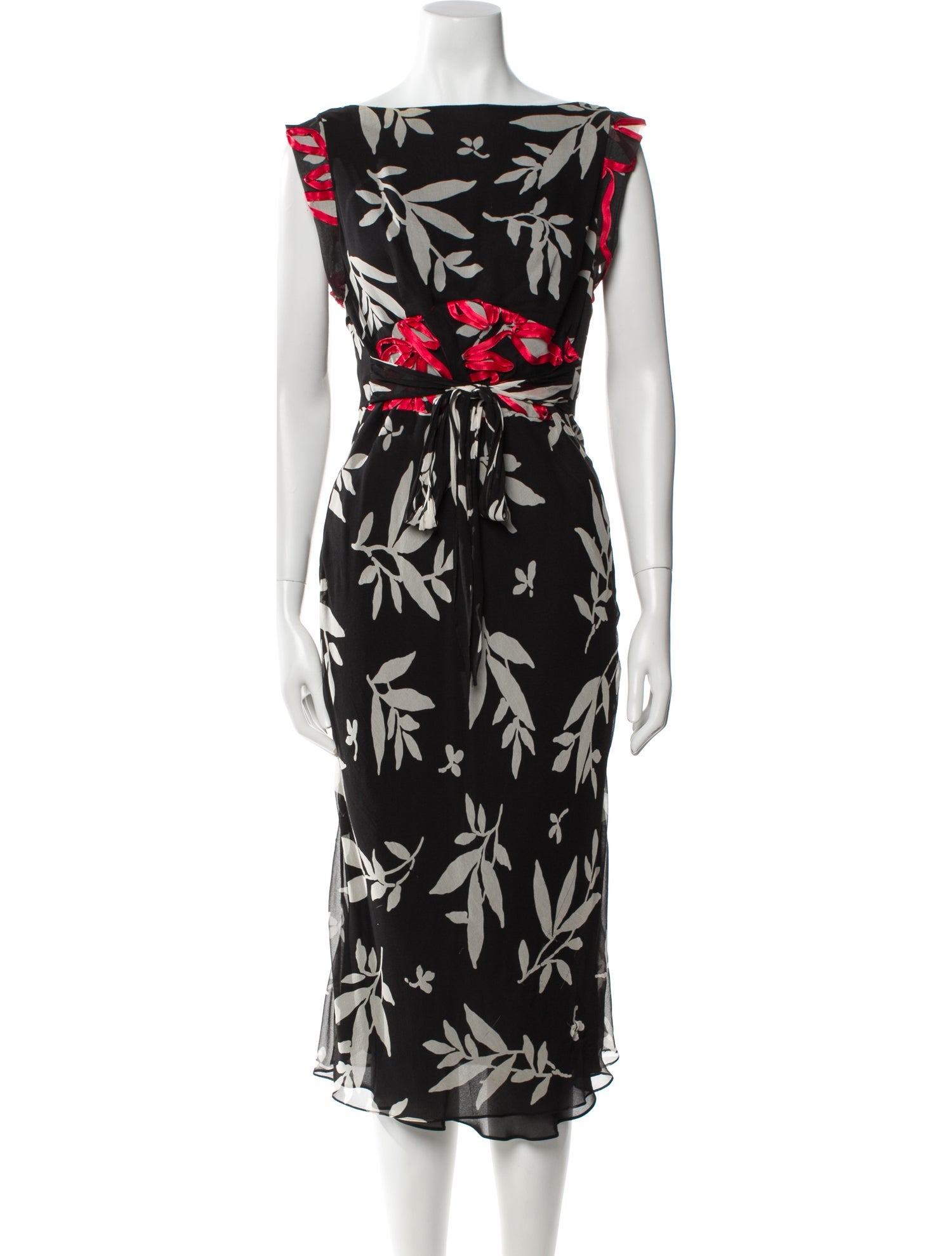 Lela Rose Silk Midi Length Dress