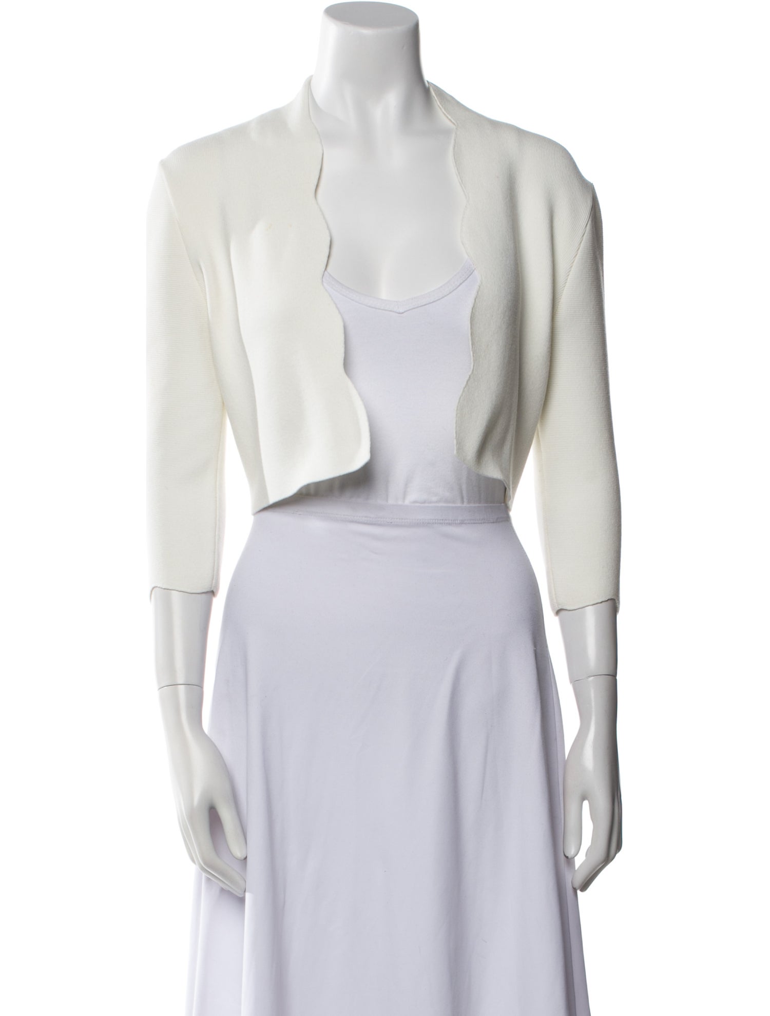 Lela Rose Wool Square Neckline Crop Top