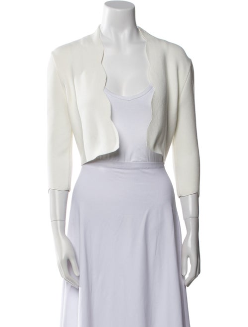 Lela Rose Wool Square Neckline Crop Top