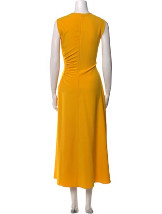 Lela Rose Crew Neck Long Dress