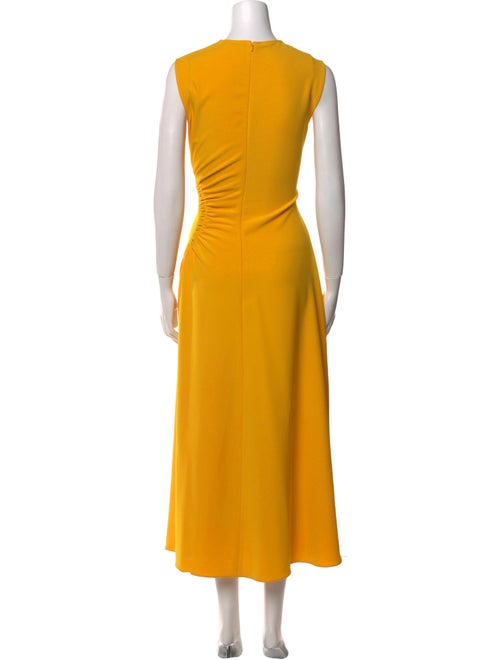 Lela Rose Crew Neck Long Dress