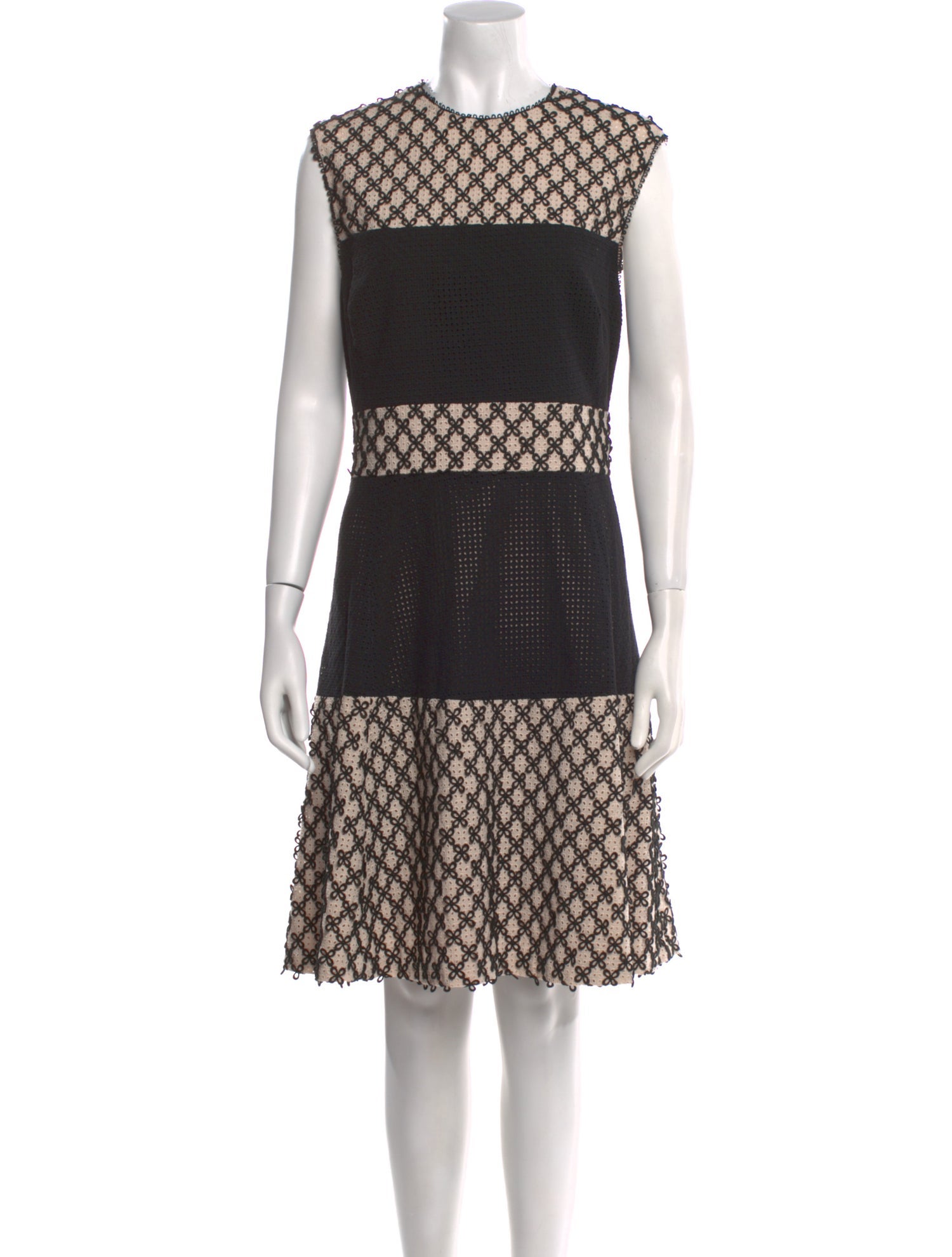 Lela Rose Printed Knee-Length Dress