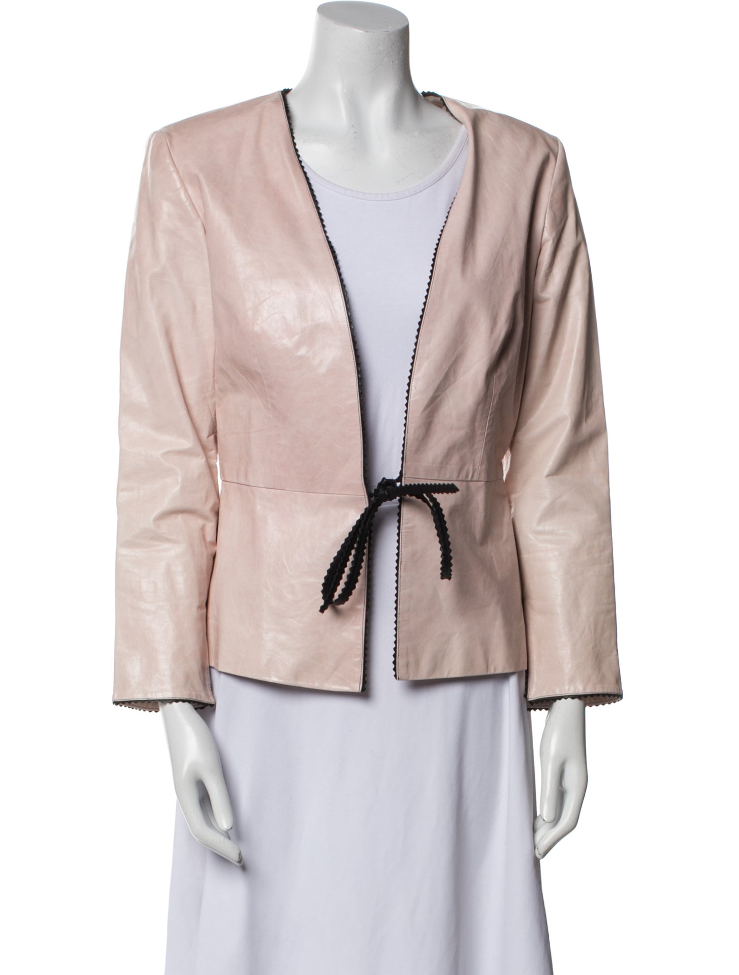 Lela Rose Leather Evening Jacket