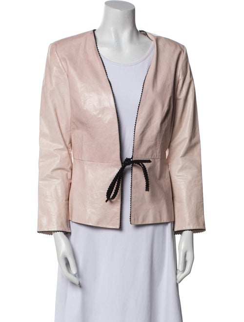 Lela Rose Leather Evening Jacket