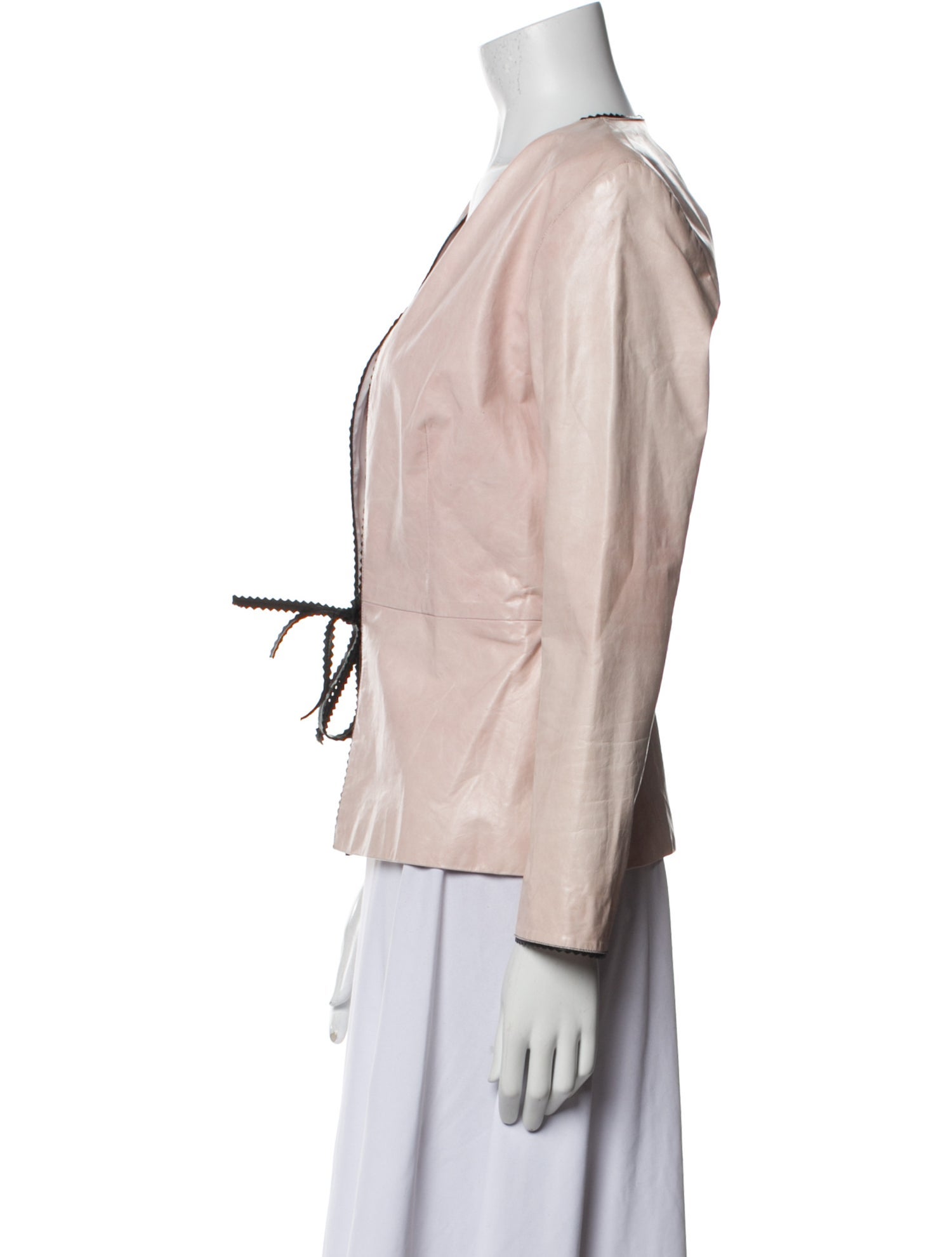 Lela Rose Leather Evening Jacket