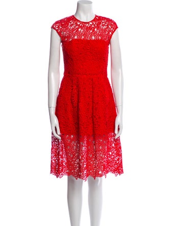 Lela Rose Silk Knee-Length Dress