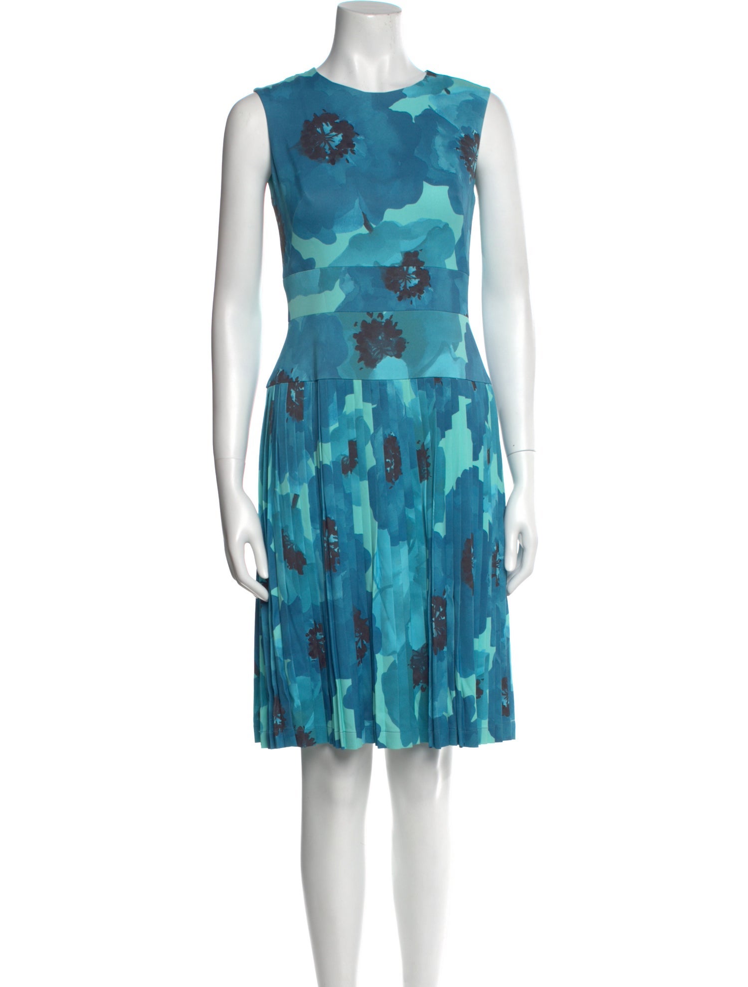 Lela Rose Floral Print Knee-Length Dress