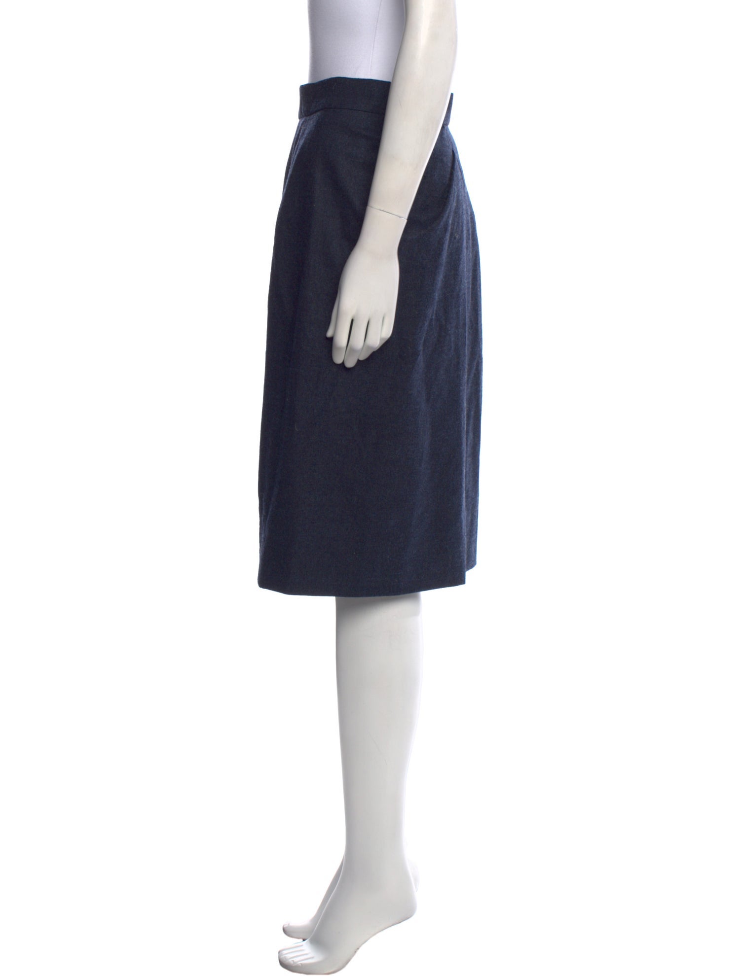 Lela Rose Wool Knee-Length Skirt