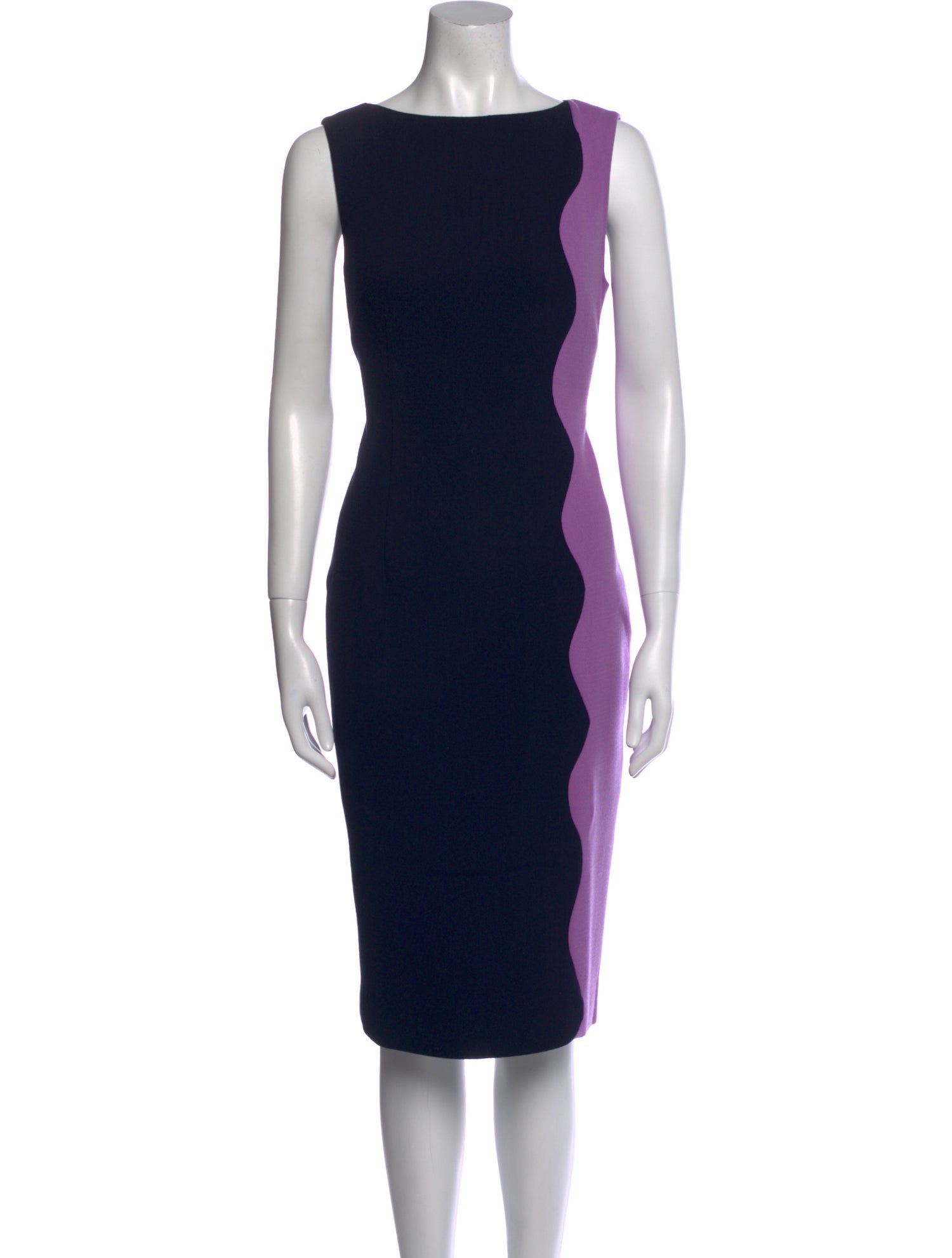 Lela Rose Wool Midi Length Dress