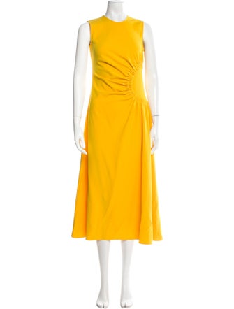 Lela Rose Crew Neck Long Dress