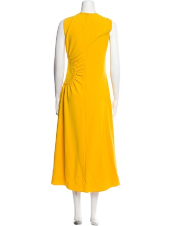 Lela Rose Crew Neck Long Dress