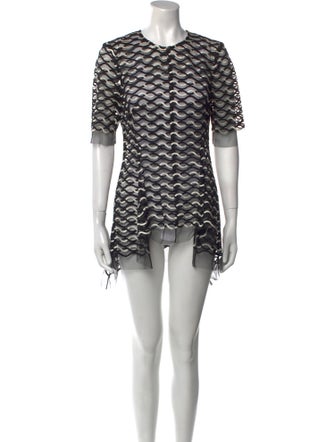 Lela Rose Printed Mini Dress