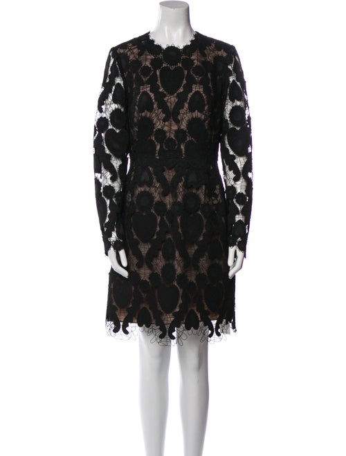 Lela Rose Lace Pattern Knee-Length Dress