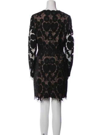Lela Rose Lace Pattern Knee-Length Dress