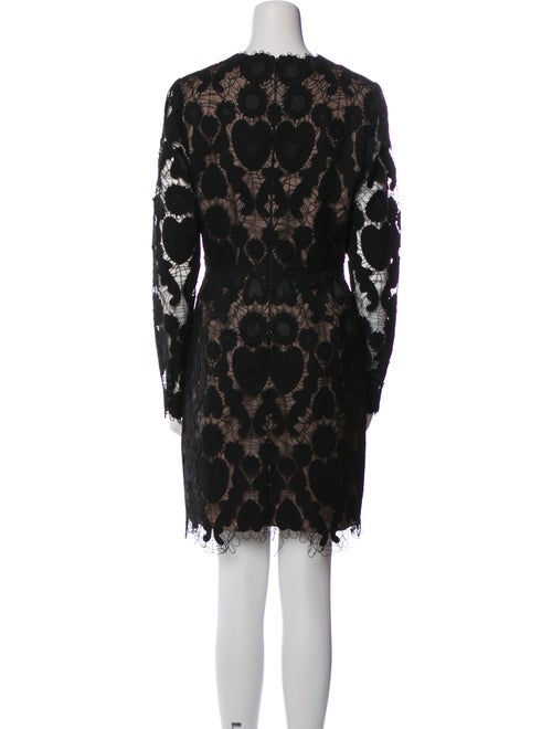 Lela Rose Lace Pattern Knee-Length Dress