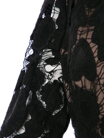 Lela Rose Lace Pattern Knee-Length Dress