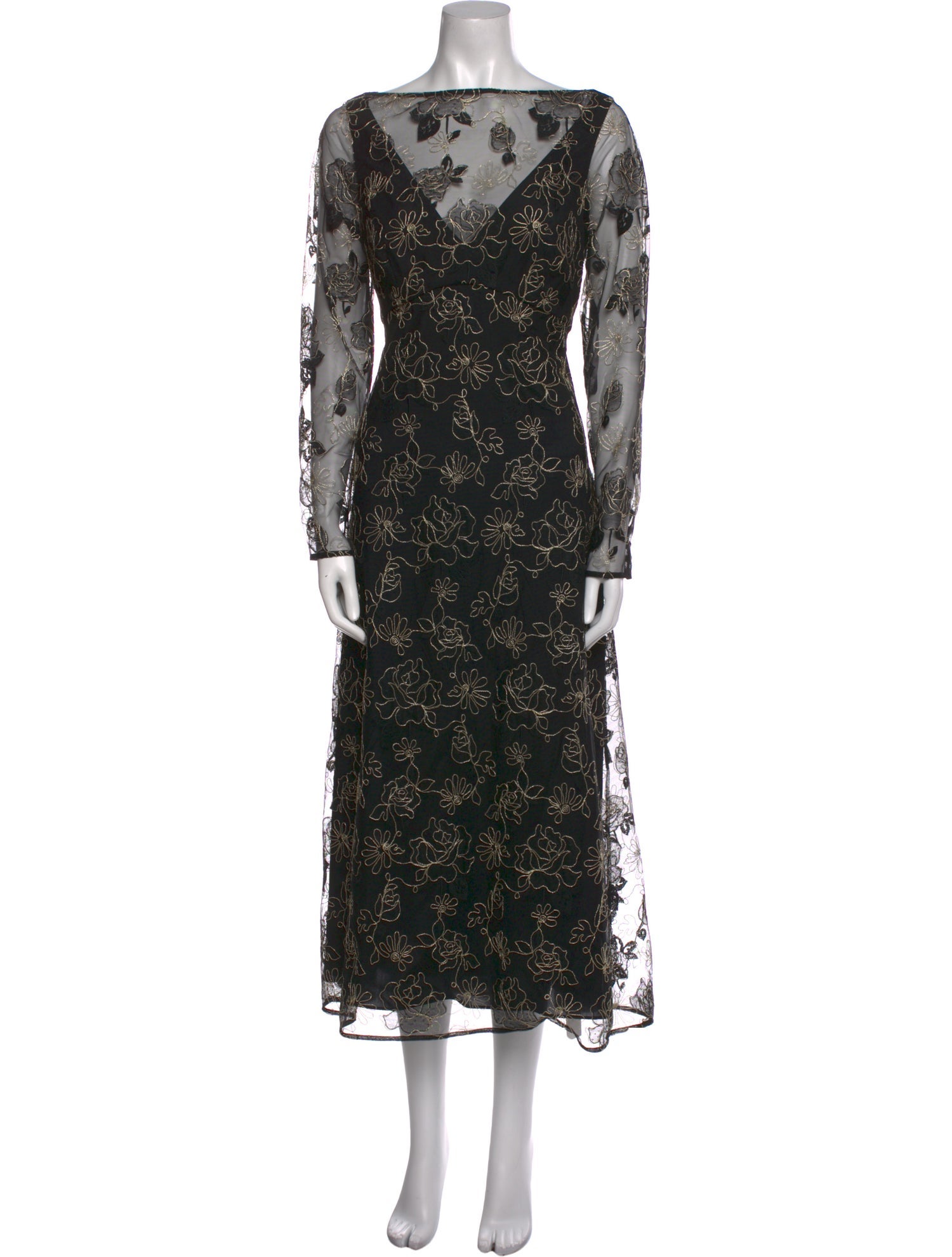 Lela Rose Lace Pattern Long Dress w/ Tags
