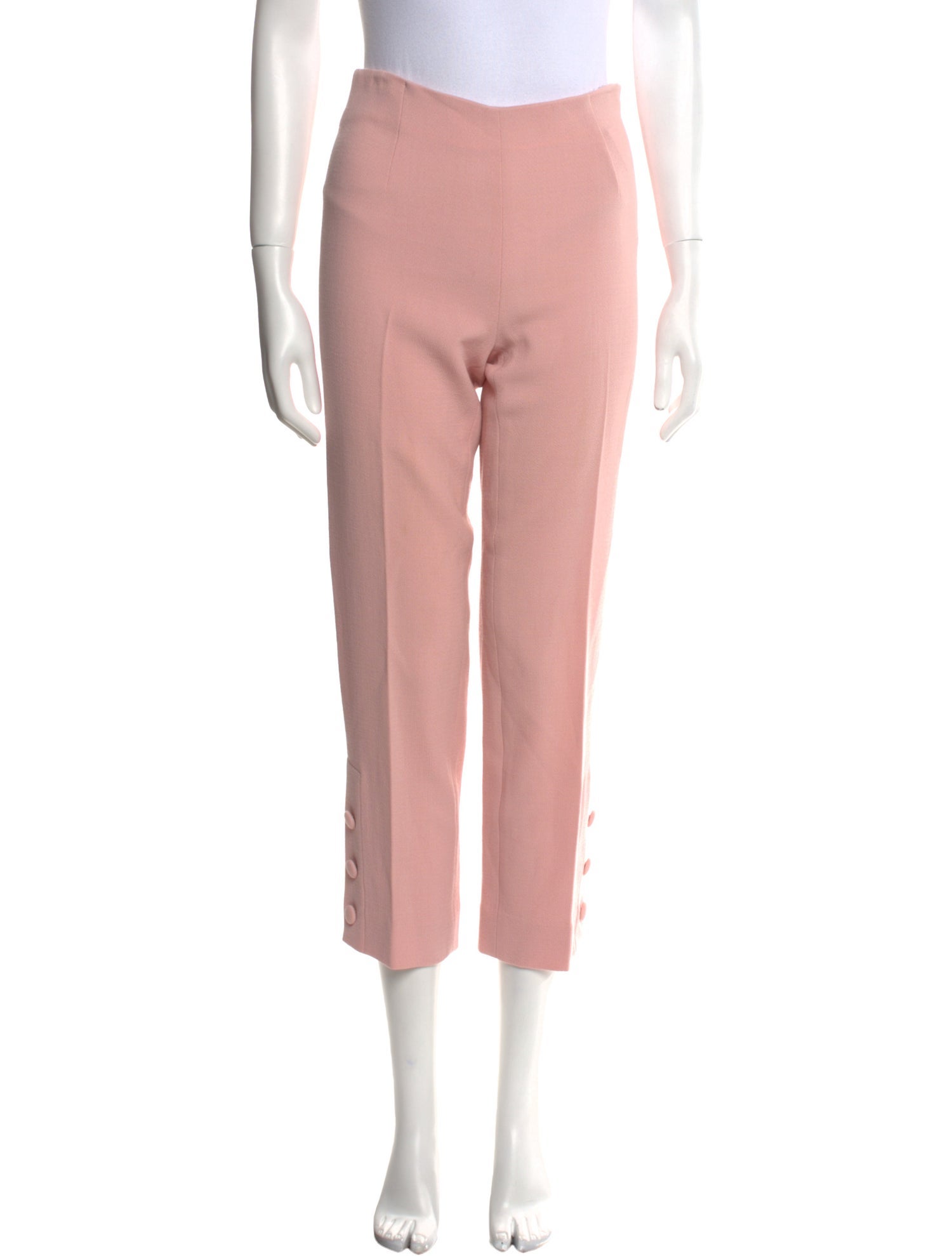 Lela Rose Wool Straight Leg Pants