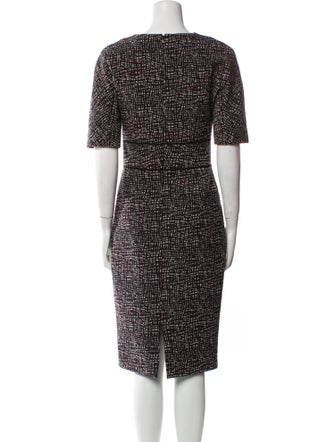 Lela Rose Printed Midi Length Dress