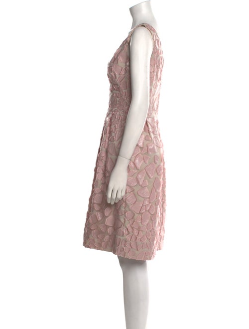 Lela Rose Printed Knee-Length Dress