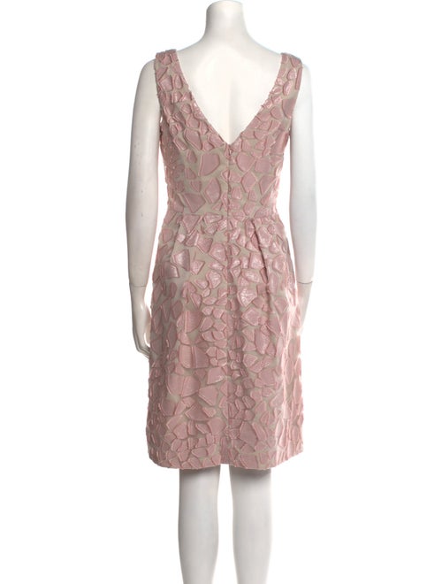 Lela Rose Printed Knee-Length Dress