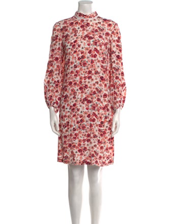 Lela Rose Floral Print Mini Dress