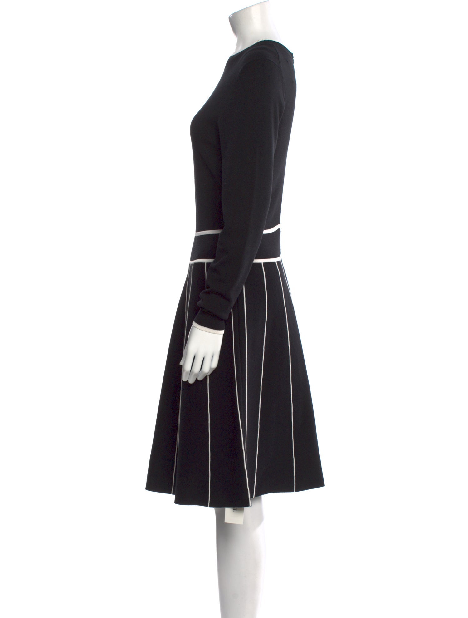 Lela Rose Striped Knee-Length Dress