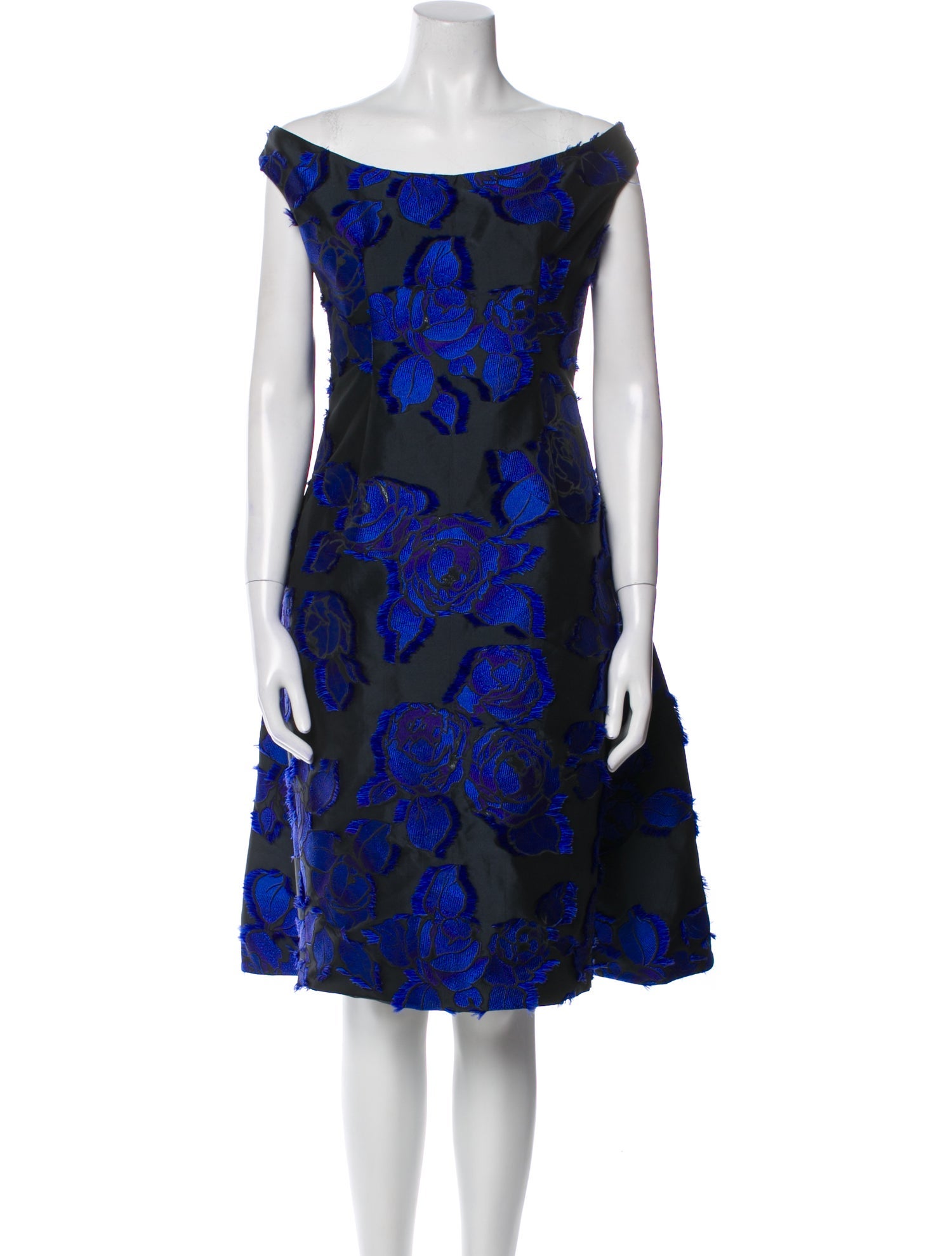 Lela Rose Printed Knee-Length Dress