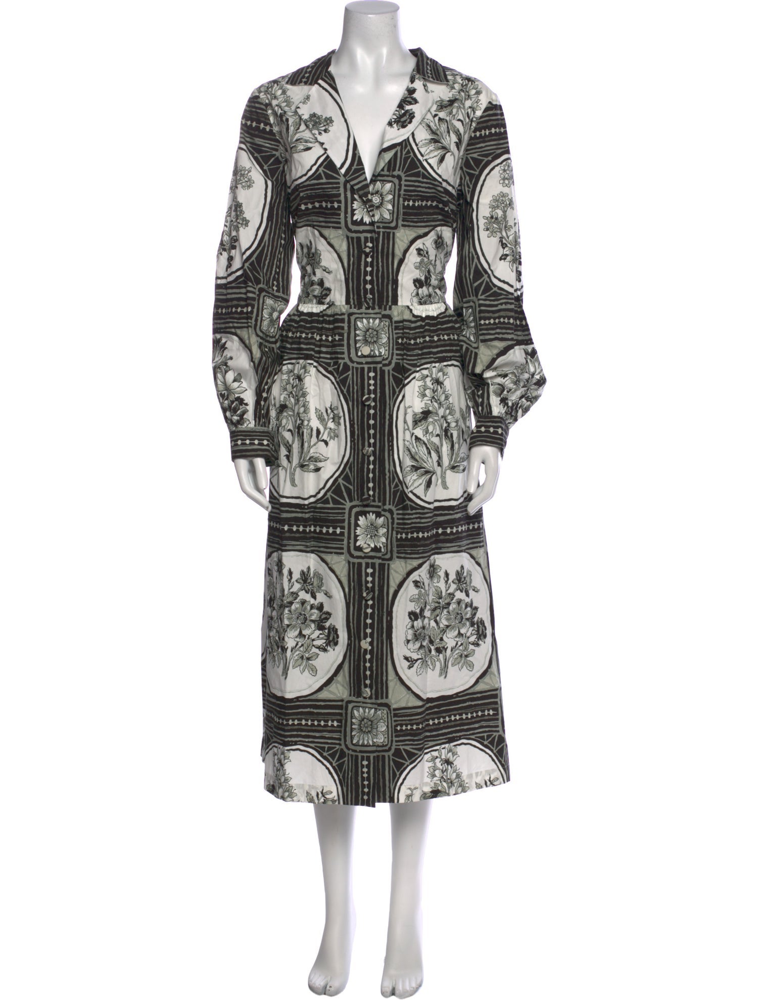 Lela Rose Paisley Print Long Dress