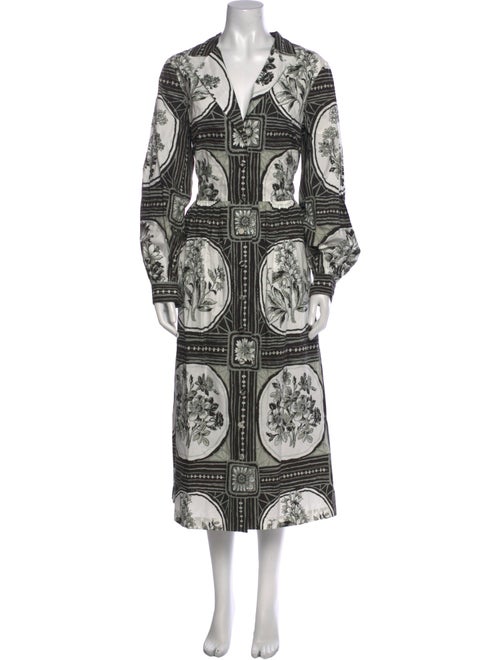 Lela Rose Paisley Print Long Dress