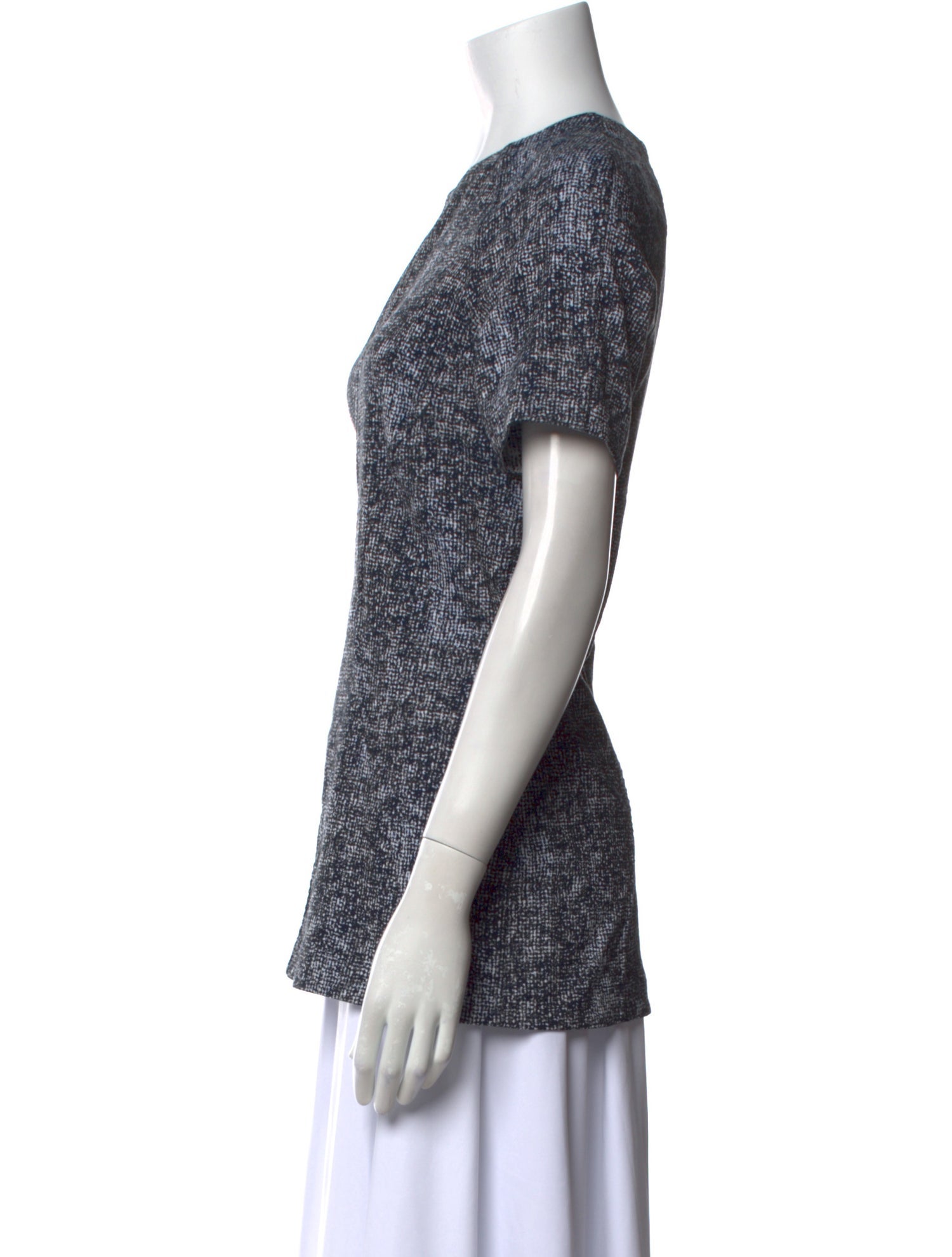 Lela Rose Crew Neck Short Sleeve T-Shirt