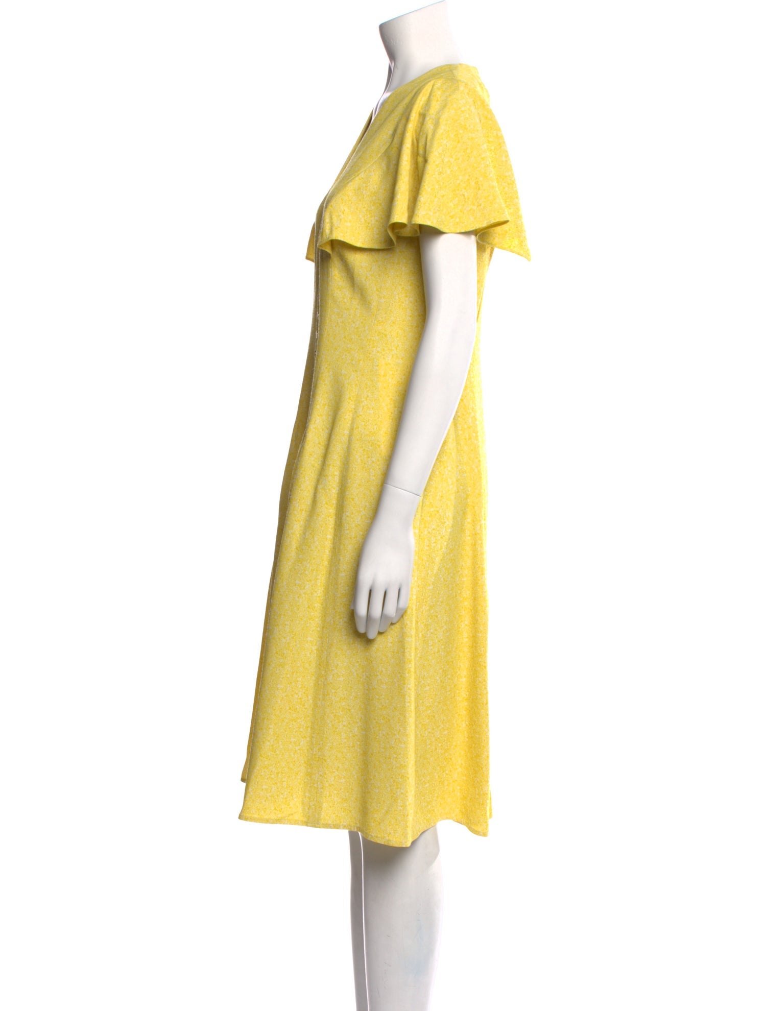 Lela Rose V-Neck Midi Length Dress