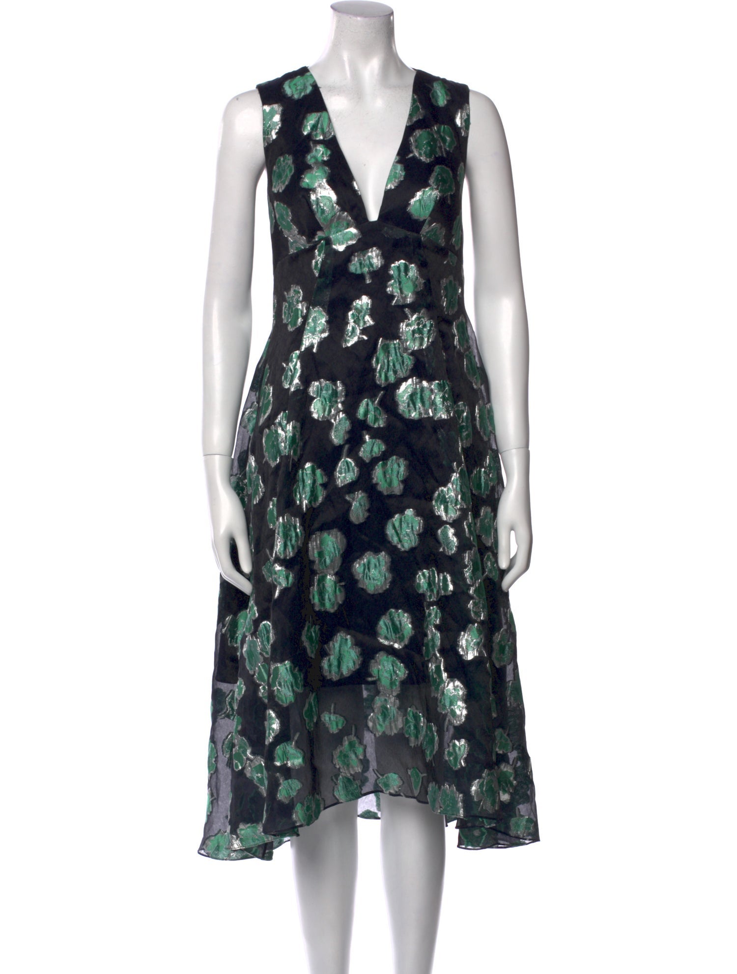 Lela Rose Silk Midi Length Dress